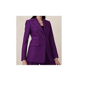 Lido Sculpted Italian Purple Wool Blazer